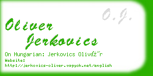 oliver jerkovics business card